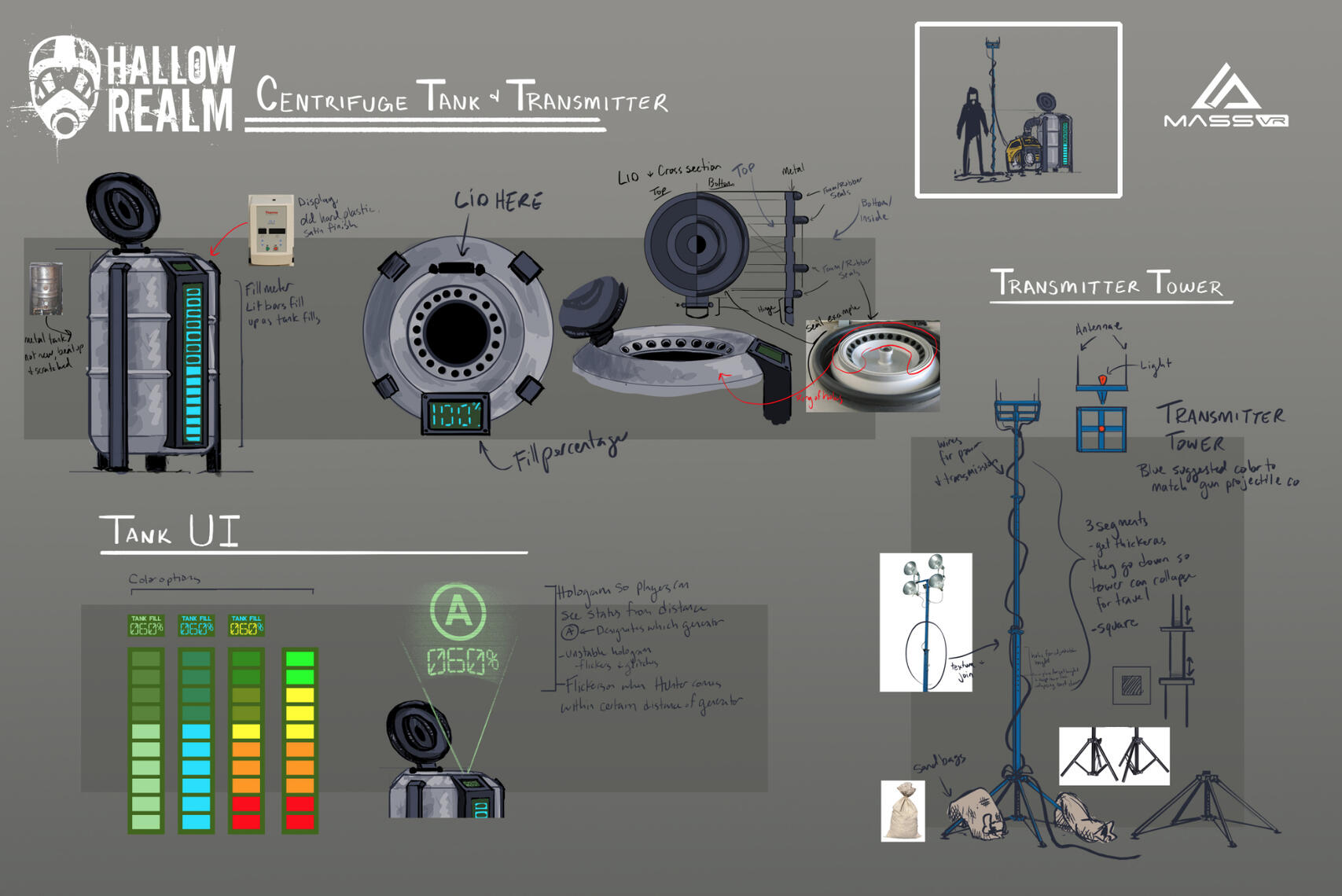 Centrifuge Tank and Transmitter Tower